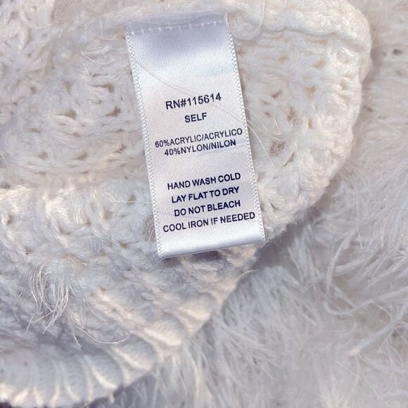 JELLA C. WHITE SHAG SWEATER - Picture 7 of 7